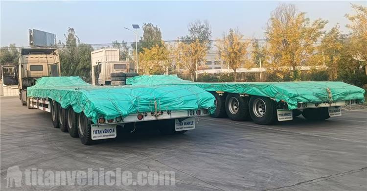 4 Axle 120 Ton Low Bed Trailer for Sale In Tanzania
