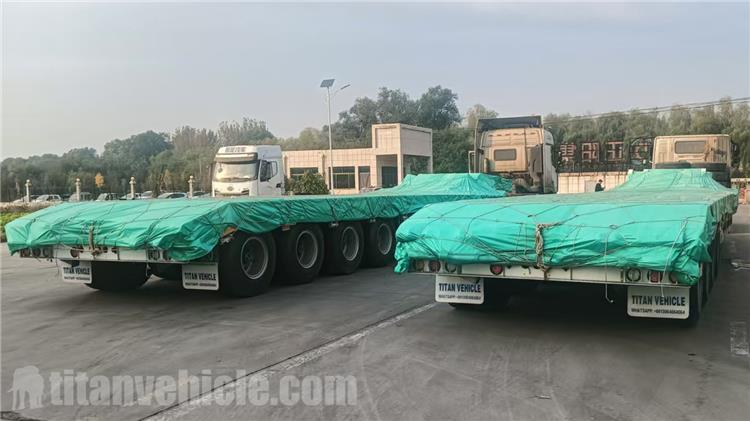 4 Axle 120 Ton Low Bed Trailer for Sale In Tanzania