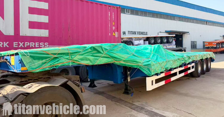3 Axle 80 Ton Lowbed Trailer Truck for Sale in Tanzania