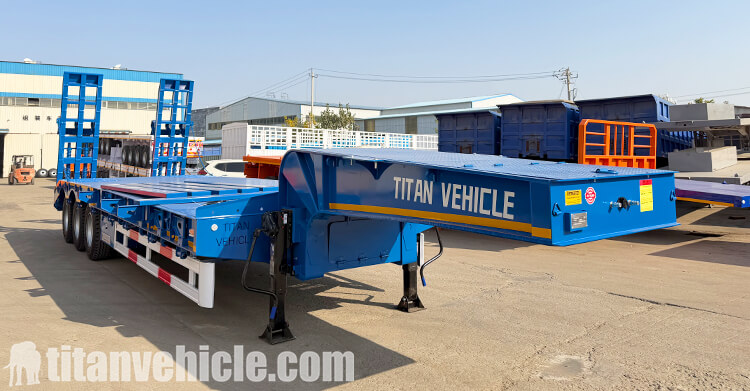 3 Axle 80 Ton Lowbed Trailer Truck for Sale in Tanzania
