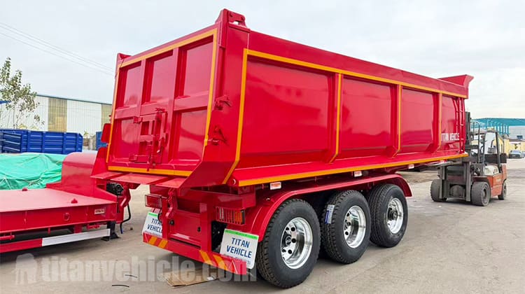 3 Axle End Dump Trailer will be Shipped to Congo