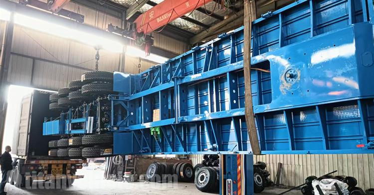 4 Axle 80 Ton Flat Bed Semi Trailer for Sale in Ghana