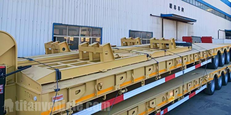 4 Axle 120 Ton Low Bed Trailer Truck for Sale in Guinea