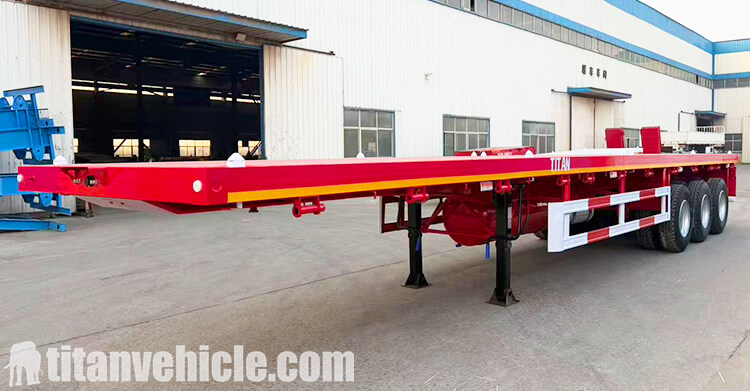 New Model Tri Axle Flatbed Trailer for Sale in Ghana