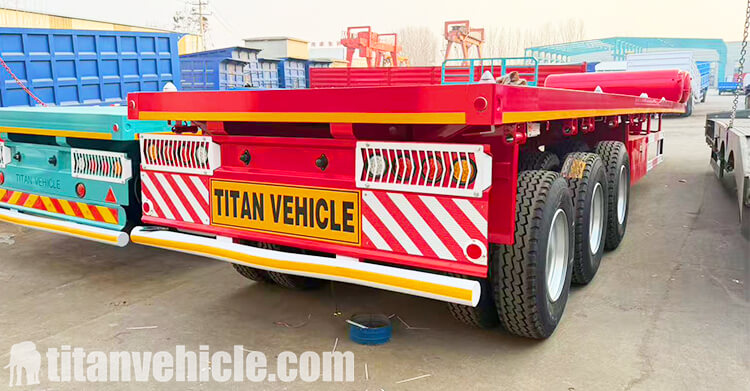 New Model Tri Axle Flatbed Trailer for Sale in Ghana