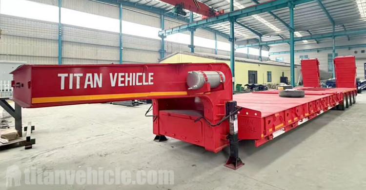 150 Ton Low Loader Trailer with Folding Ramp for Sale in Algeria