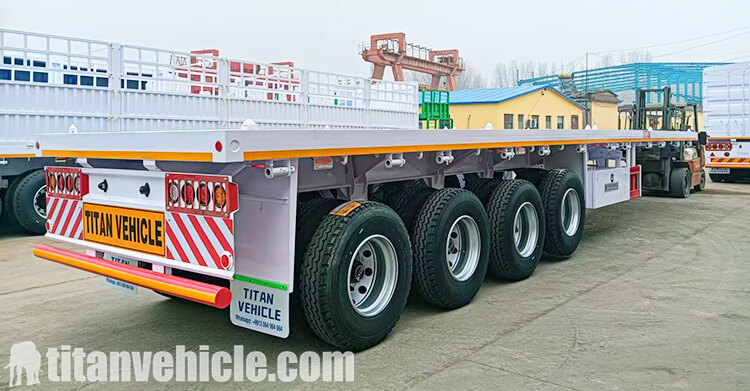 4 Axle Flatbed Tractor Trailer for Sale in Tanzania