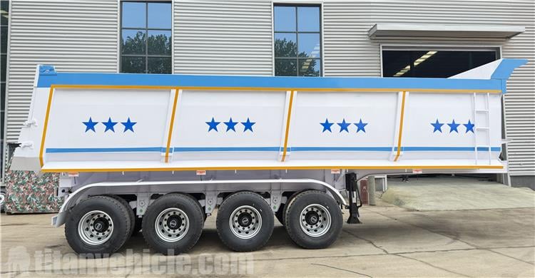 4 Axle 80 Ton Dump Trailer for Sale In Tanzania