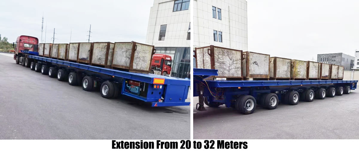 Limited Offer: 8 Axle 32M Extendable Trailer - Fast Delivery, FOB 38,600 USD