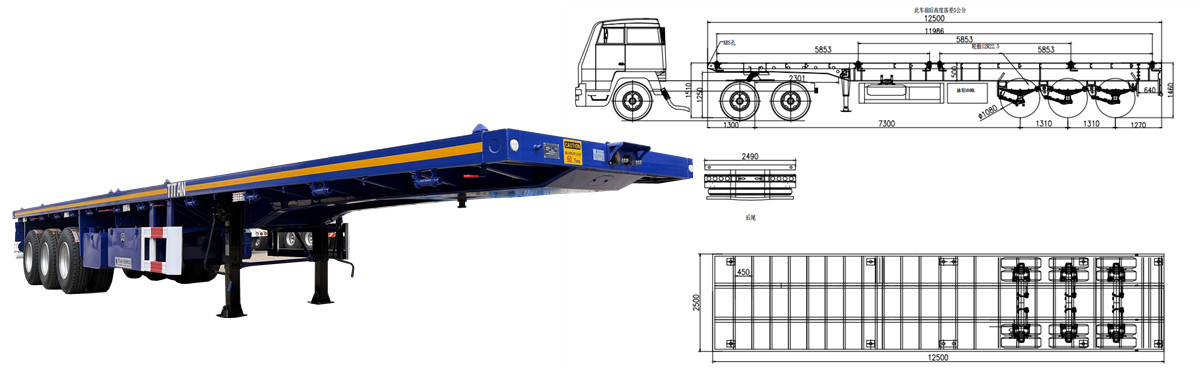 Limited Stock Tri Axle Flatbed Trailer FOB Price