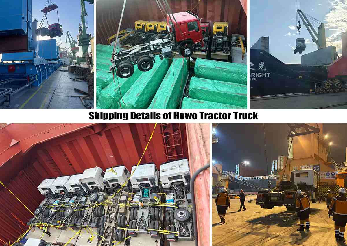 Shipping details of howo tractor truck