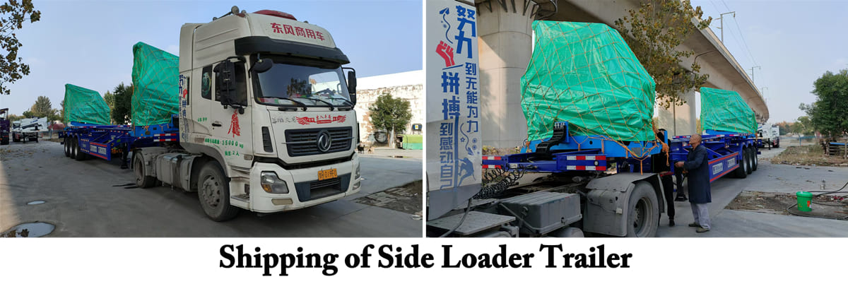 Ready Stock 37-40 Ton Side Loader Trailer FOB Price 71000 USD