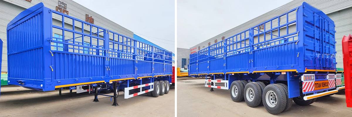 No.: 30/2025/2/5 - In Stock 3 Axle Fence Cargo Trailer FOB Price: 13200 USD