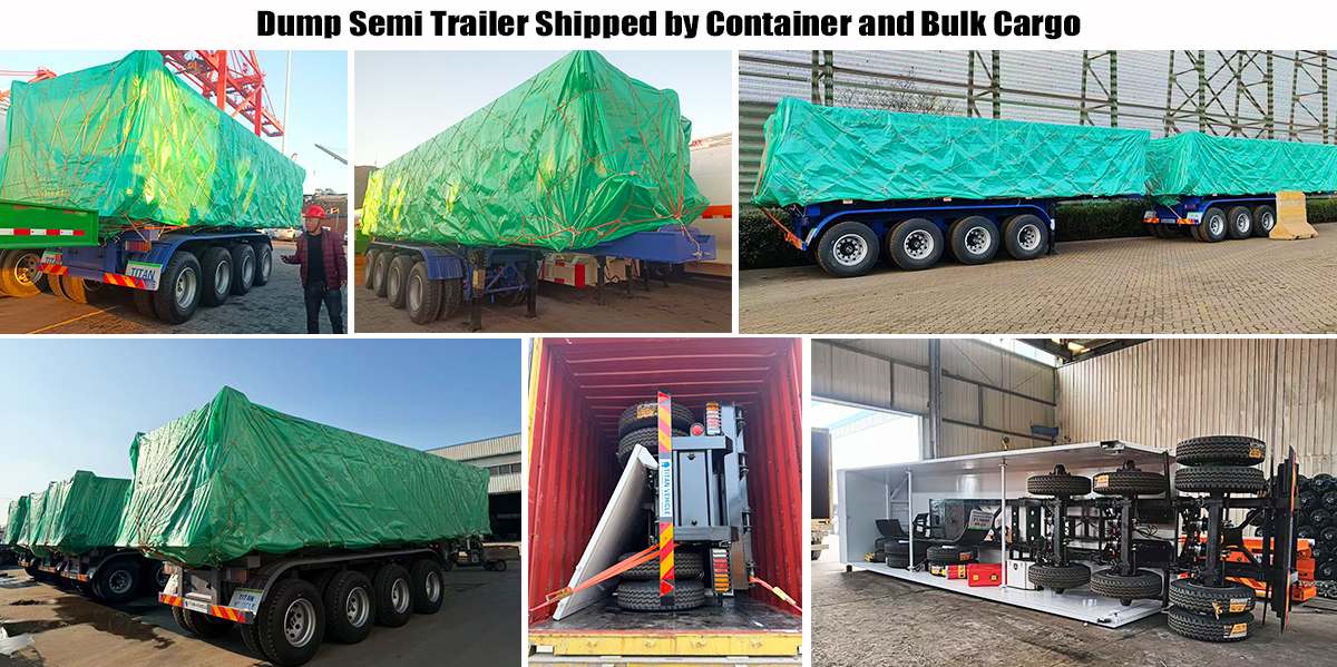 3 Axle 35CBM Semi Tipper Trailer FOB Price: 13200 USD