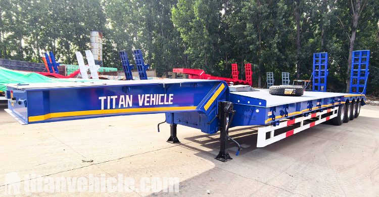 4 Axle 100 ton Lowbed Trailer for Sale in Zambia