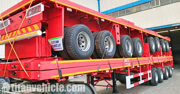 4 Axle Heavy Duty Flatbed Trailer for Sale in Uganda