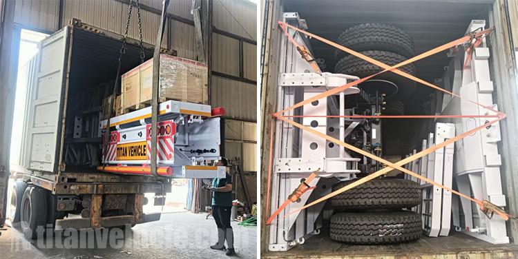 Tri Axle Flat Bed Trailer with Front Wall for Sale in Namibia