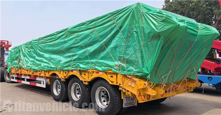 3 Axle 80 Ton Low Bed Trailer for Sale Cameroon