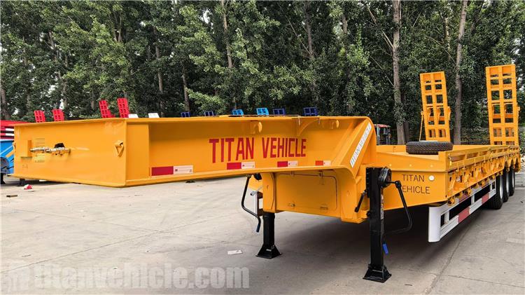 3 Axle 80 Ton Low Bed Trailer for Sale Cameroon