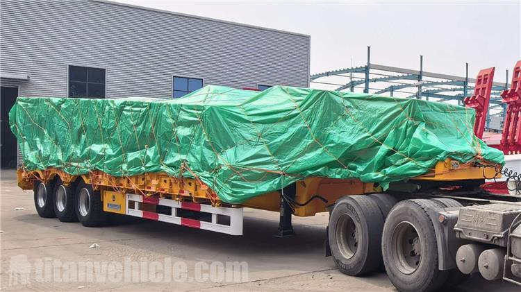 3 Axle 80 Ton Low Bed Trailer for Sale Cameroon