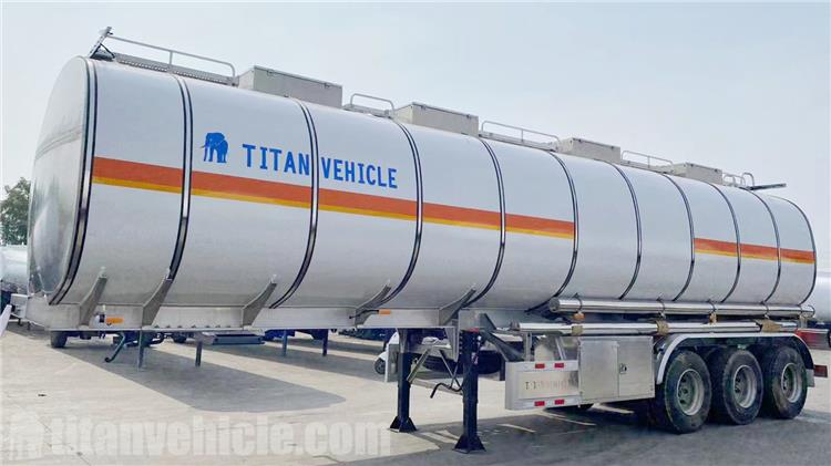 3 Axle 45000 Liters Aluminum Tanker Trailer for Sale In Tanzania
