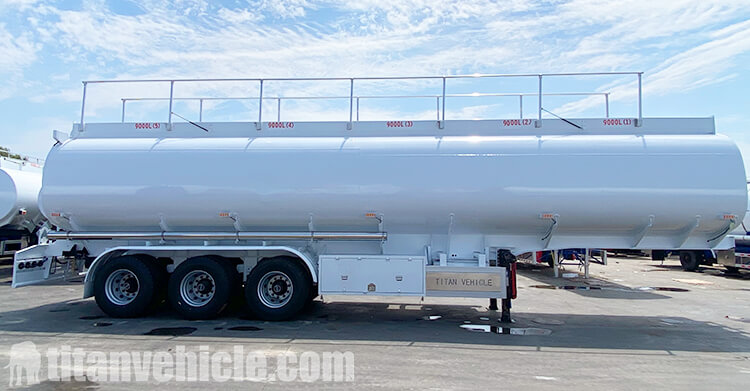 45000 Liters 5 Compartments Fuel Tanker Trailer for Sale in Ghana
