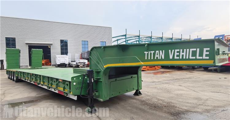4 Line 8 Axle Low Bed Truck Trailer for Sale In Liberia