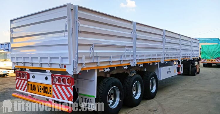 Tri Axle Side Wall Semi Trailer for Sale in Zambia