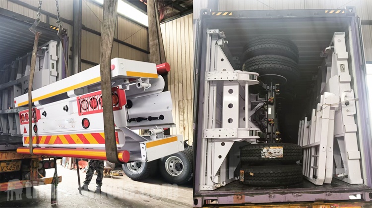 Tri Axle Truck Flatbed Trailer for Sale in Mozambique