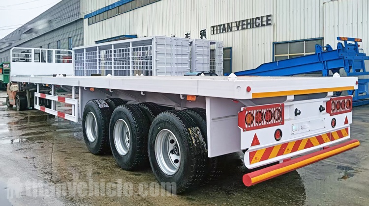 Tri Axle Truck Flatbed Trailer for Sale in Mozambique