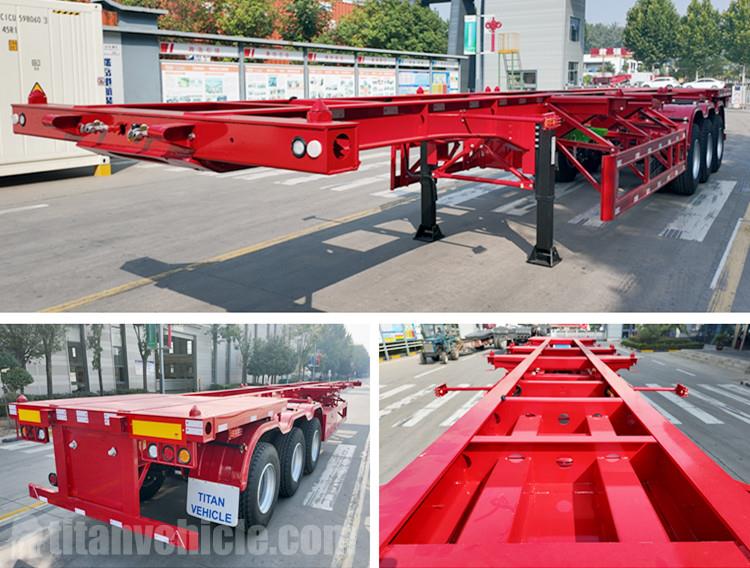 Tri Axle Chassis 40FT Container Skeletal Traler for Sale in C&ocirc;te d'Ivoire