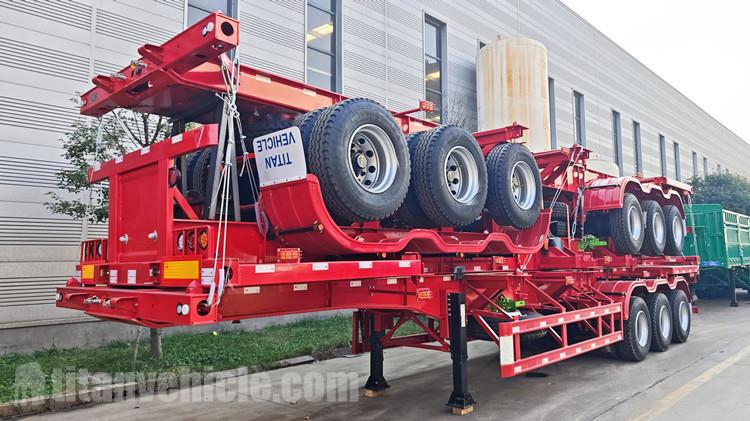 Tri Axle Chassis 40FT Container Skeletal Traler for Sale in C&ocirc;te d'Ivoire