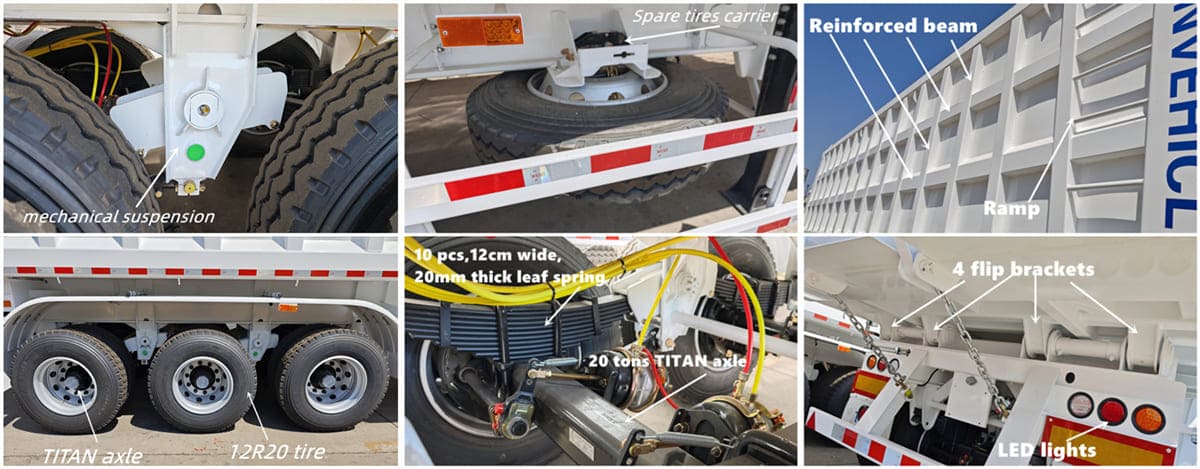 35CBM End Dump Trailer FOB Price: 17500 USD