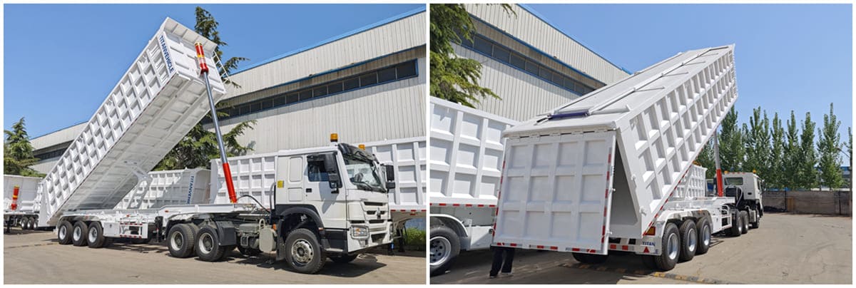 35CBM End Dump Trailer FOB Price: 17500 USD