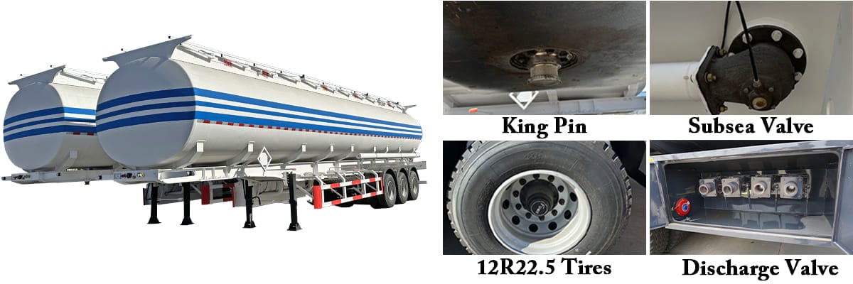 Tri Axle 40000L Fuel Tanker Trailer 4 Compartments In Guinea FOB Price: 16000 USD