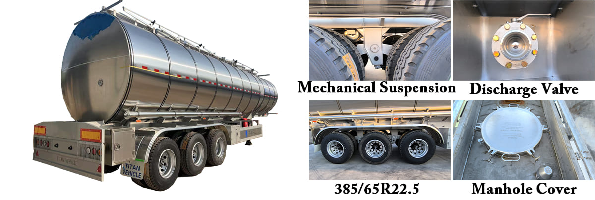 Tri Axle 36CBM 316L Stainless Steel Tanker In UAE FOB Price: 39000 USD
