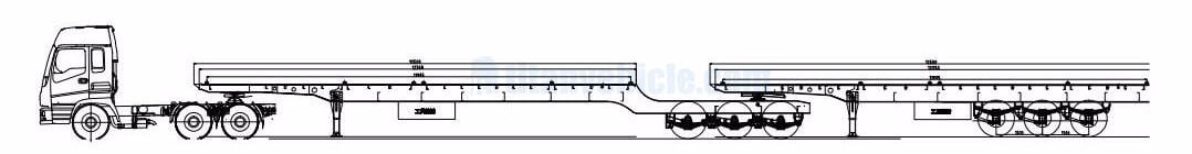 TITAN interlink flatbed trailer technical parameter drawing