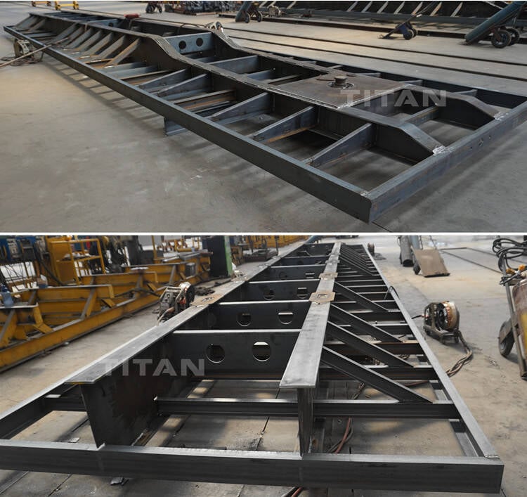 Tripple axle flat bed frame factory display