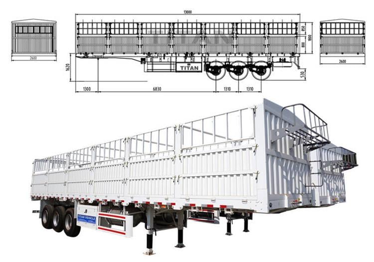 Stake Semi Trailer - Fence Cargo Truck Trailer for Sale