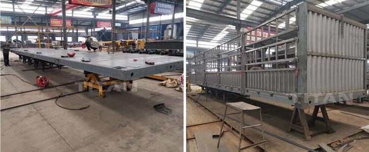 China stake trailer is in factory production