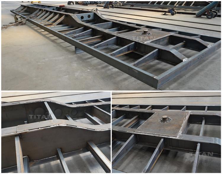 TITAN flatbed trailer for sale frame in factory
