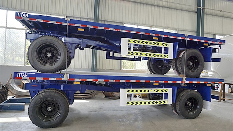 flatbed drawbar trailer