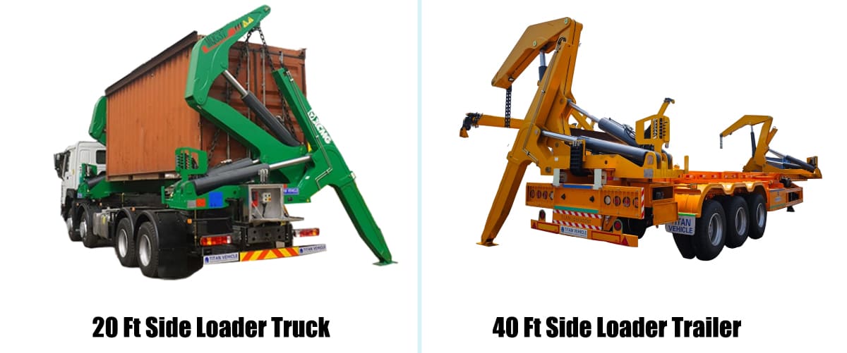 Guyana Container Side Loader Trailer for Sale TITAN Container Handling Solution
