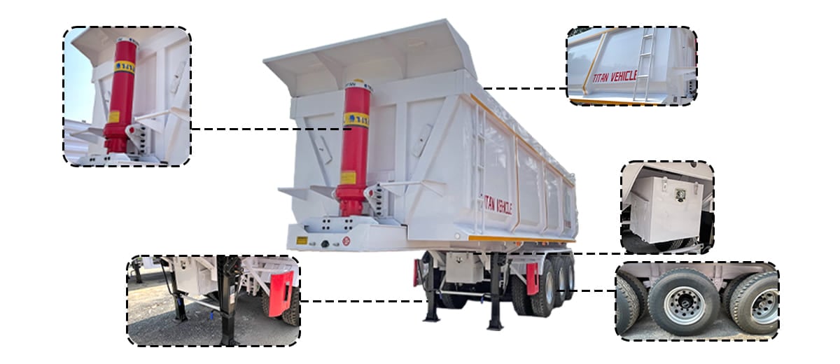Hydraulic Dump Truck Trailer Prices for Sale in Sierra Leone