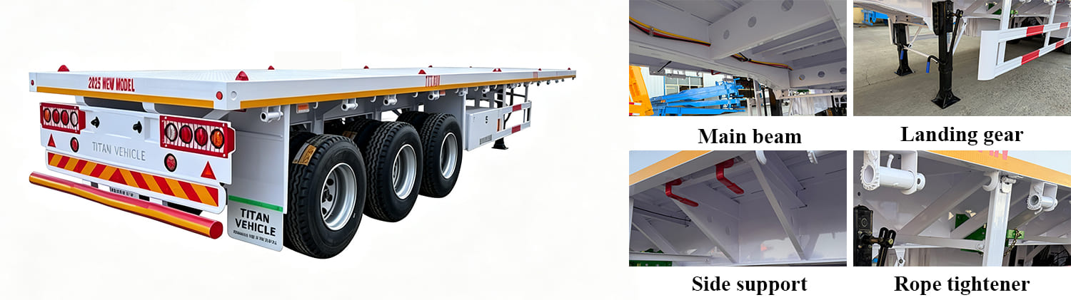Flatbed Semi Trailer Flatbed Trailer for Sale in Sierra Leone