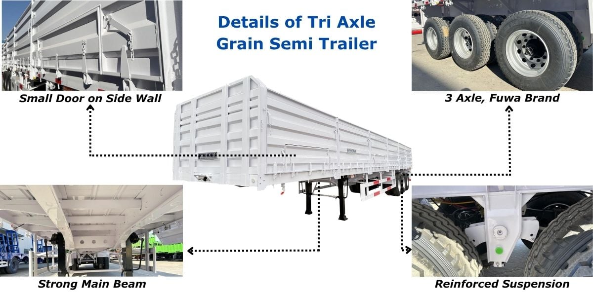 Bulk Grain Semi Trailer for Sale in Zimbabwe