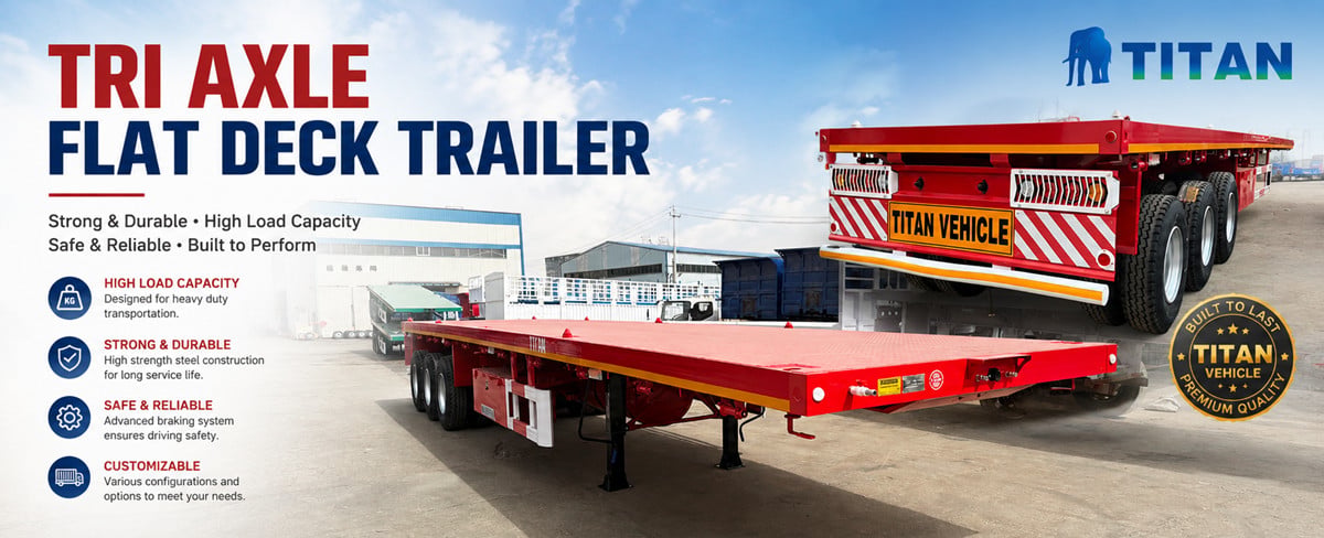Tri Axle Flat Deck Trailer for Sale