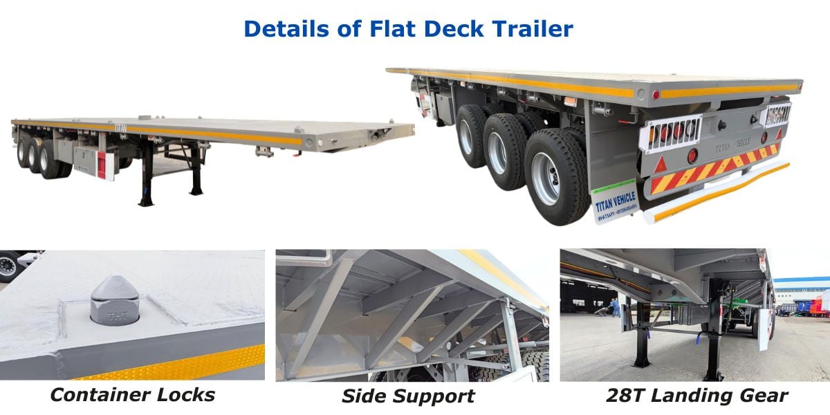 Tri Axle Flat Deck Trailer for Sale