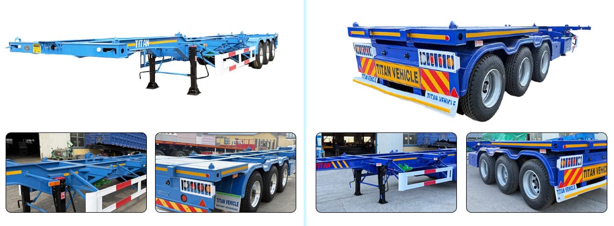 20 Ft 40Ft Container Chassis Trailer for Sale in Guam