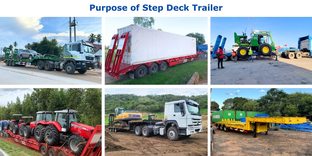 Semi Step Deck Trailer for Sale in Tanzania